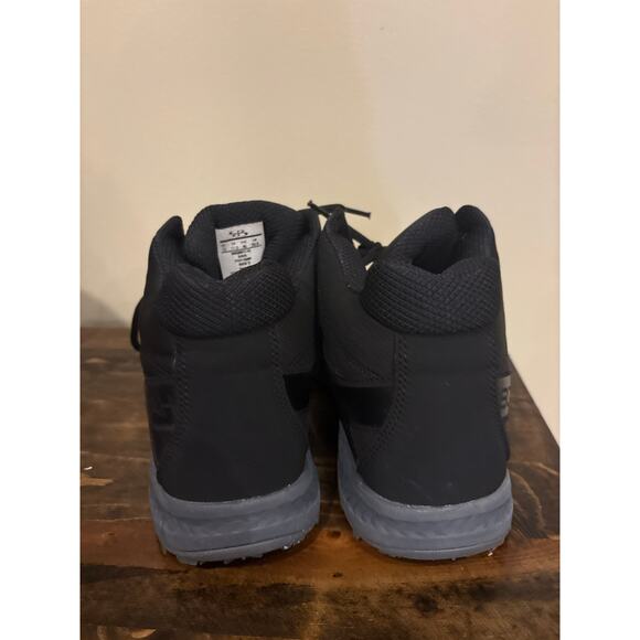 Boombah Men’s 12 Black Gray Turf Baseball Shoes Mid Top Athletic Sneakers EUC - Picture 2 of 7